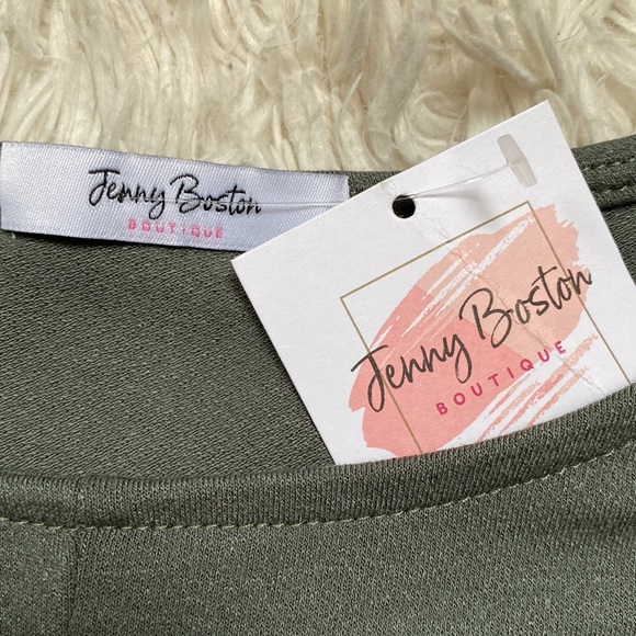 Jenny Boston Twist Hem Dolman Top 💗 Olive - Picture 12 of 13